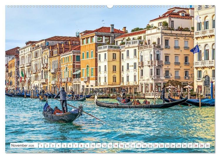Produktbild: Venedig - Impressionen aus der Serenissima (hochwertiger Premium Wandkalender 2026 DIN A2 quer), Kunstdruck in Hochglanz