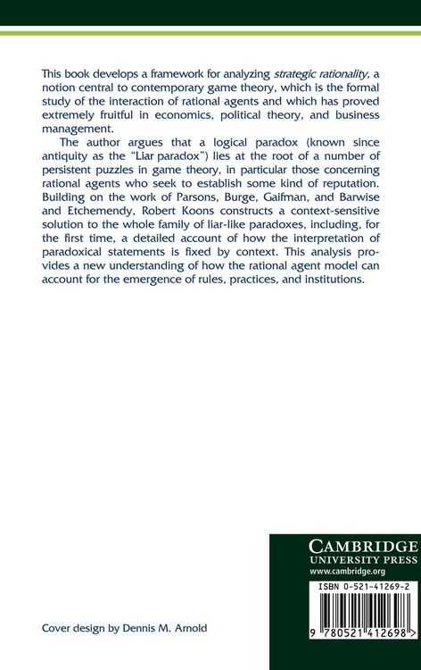 Produktbild: Paradoxes of Belief and Strategic Rationality