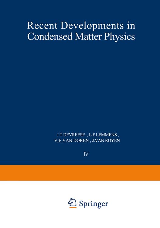 Produktbild: Recent Developments in Condensed Matter Physics