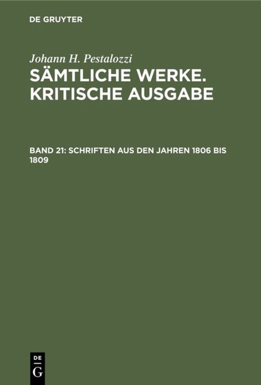 Produktbild: Schriften aus den Jahren 1806 bis 1809