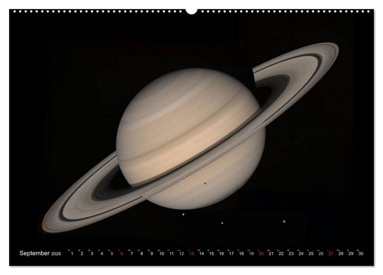 Produktbild: Sonne, Monde und Planeten (hochwertiger Premium Wandkalender 2026 DIN A2 quer), Kunstdruck in Hochglanz