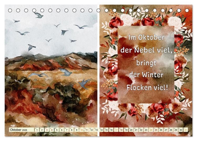 Produktbild: Regeln f&uuml;r das Wetter (Tischkalender 2026 DIN A5 quer), CALVENDO Monatskalender