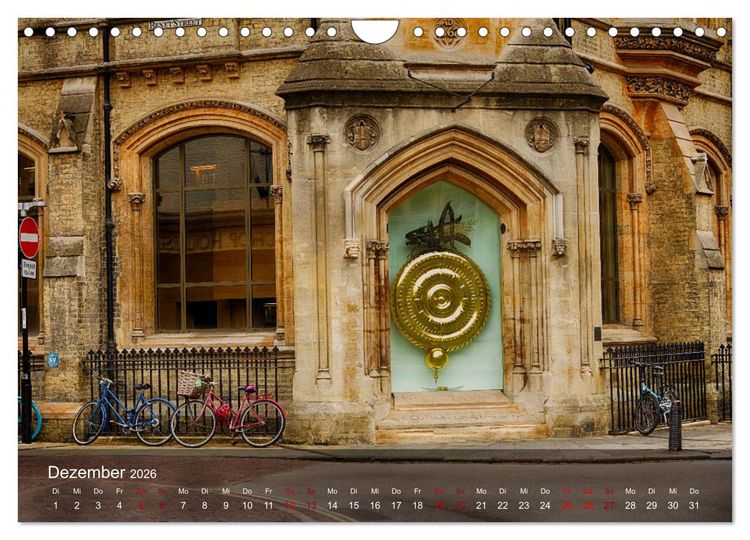 Produktbild: Cambridge street view (Wandkalender 2026 DIN A4 quer), CALVENDO Monatskalender
