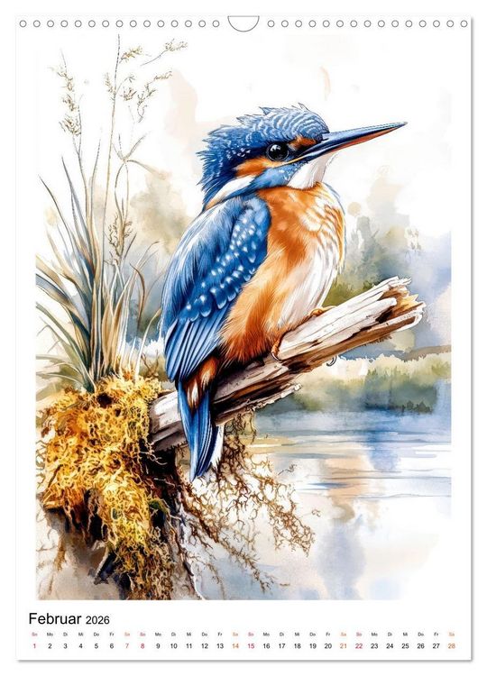 Produktbild: V&ouml;gel - gefiederte Freunde in Wald und Feld (Wandkalender 2026 DIN A3 hoch), CALVENDO Monatskalender