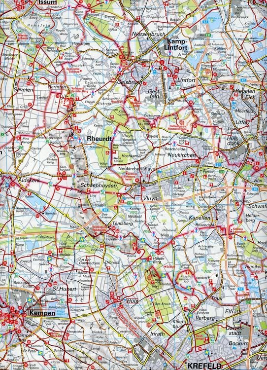 Produktbild: ADFC-Regionalkarte Niederrhein Nord mit Tagestouren