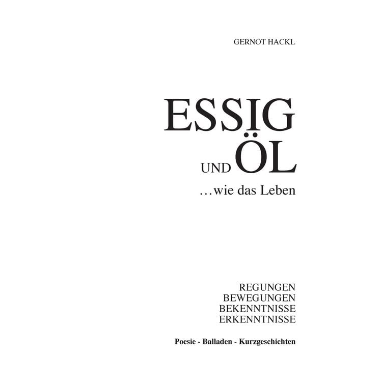 Produktbild: Essig und &Ouml;l ... wie das Leben