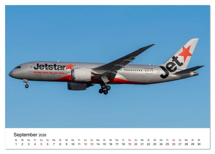 Produktbild: Boeing 787 Kalender (Tischkalender 2026 DIN A5 quer), CALVENDO Monatskalender