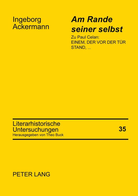 Produktbild: &laquo;Am Rande seiner selbst&raquo;