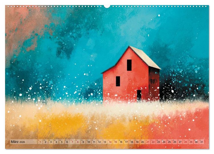 Produktbild: Wenn die Stille in Farbe tropft (Wandkalender 2026 DIN A2 quer), CALVENDO Monatskalender