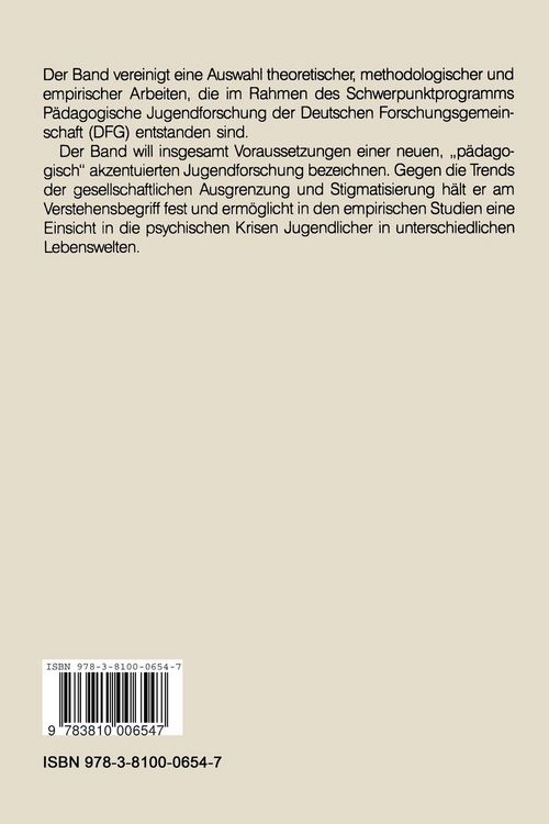 Produktbild: P&auml;dagogische Jugendforschung
