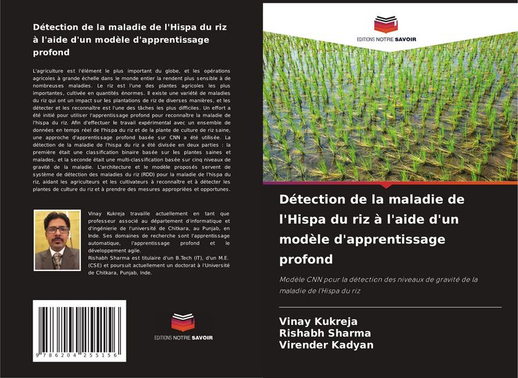 Produktbild: D&eacute;tection de la maladie de l'Hispa du riz &agrave; l'aide d'un mod&egrave;le d'apprentissage profond