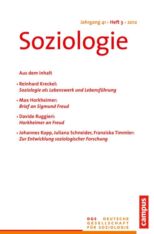 Produktbild: Soziologie 3.2012