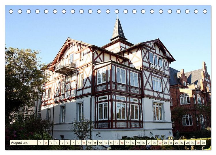 Produktbild: Historische B&auml;derarchitektur R&uuml;gen (Tischkalender 2026 DIN A5 quer), CALVENDO Monatskalender