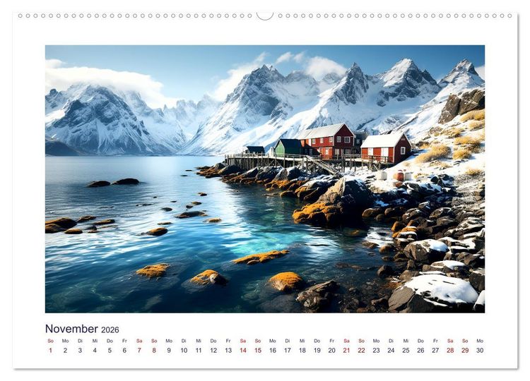 Produktbild: Faszinierender Norden (hochwertiger Premium Wandkalender 2026 DIN A2 quer), Kunstdruck in Hochglanz