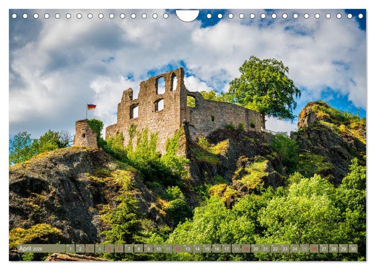Produktbild: Burgen in Rheinland-Pfalz (Wandkalender 2026 DIN A4 quer), CALVENDO Monatskalender