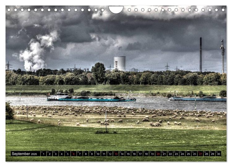 Produktbild: Duisburg am Rhein - R(h)einblicke (Wandkalender 2026 DIN A4 quer), CALVENDO Monatskalender