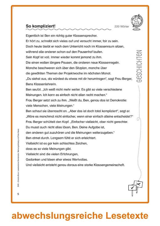 Produktbild: Lesetandems Demokratie: Meinungsbildung und Fake News