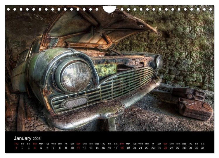 Produktbild: Sleeping Beauties Old Rusty Cars (Wall Calendar 2026 DIN A4 landscape), CALVENDO 12 Month Wall Calendar