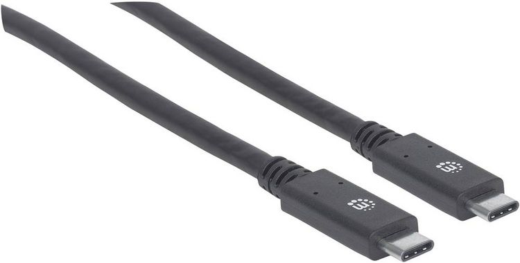 Produktbild: Manhattan USB-Kabel USB 3.2 Gen1 USB-C&reg; Stecker 2.00m Schwarz 354905
