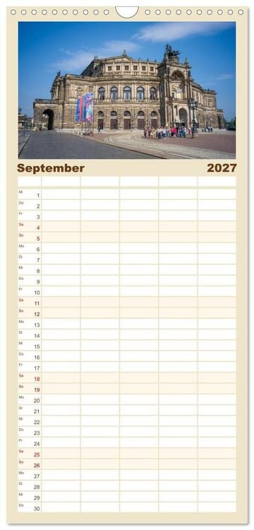 Produktbild: Familienplaner 2027 - Dresden - Sachsens Perle an der Elbe mit 5 Spalten (Wandkalender, 21 x 45 cm) CALVENDO