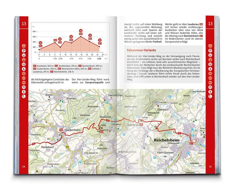Produktbild: KOMPASS Wanderf&uuml;hrer Odenwald, 60 Touren