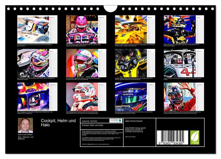 Produktbild: Cockpit, Helm und Halo (Wandkalender 2026 DIN A4 quer), CALVENDO Monatskalender