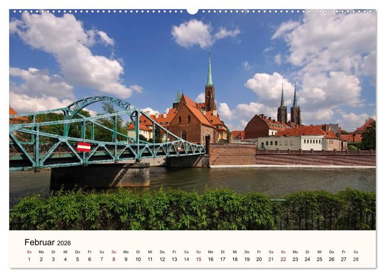 Produktbild: Die Dominsel - Historisches Zentrum der Stadt Breslau (Wandkalender 2026 DIN A2 quer), CALVENDO Monatskalender