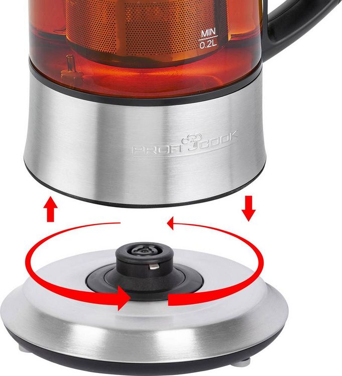 Produktbild: Profi Cook PC-TK 1165 Wasserkocher Edelstahl Fassungsverm&ouml;gen: 0.5l