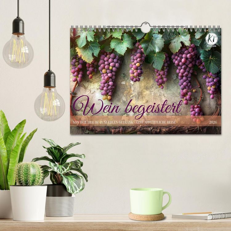 Produktbild: Wein begeistert (Wandkalender 2026 DIN A4 quer), CALVENDO Monatskalender