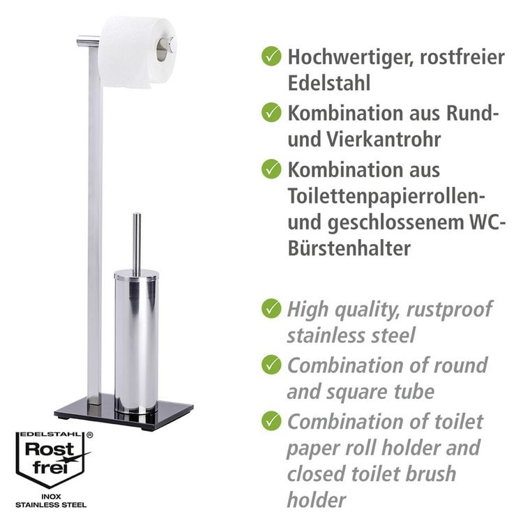 Produktbild: Stand WC-Garnitur Mod. Lava, aus rostfreiem Edelstahl