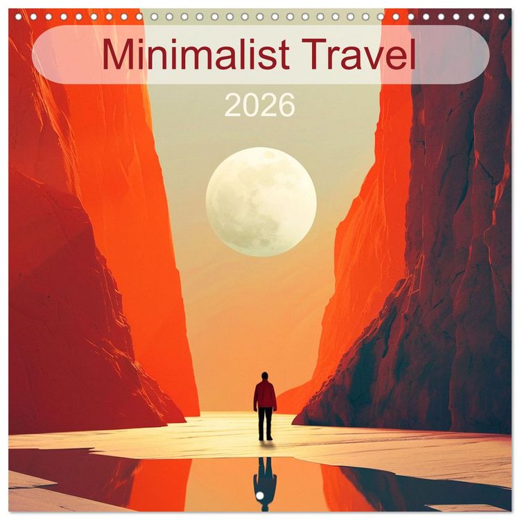 Produktbild: Minimalist Travel (Wall Calendar 2026 12 &times; 12 Inch) CALVENDO 12 Month Wall Calendar