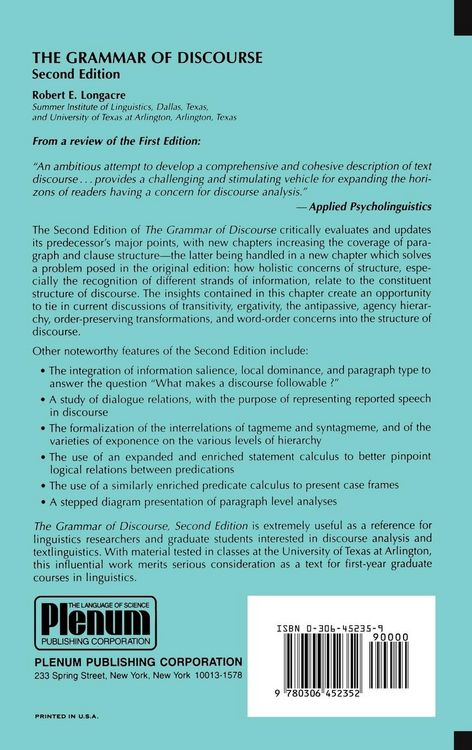 Produktbild: The Grammar of Discourse
