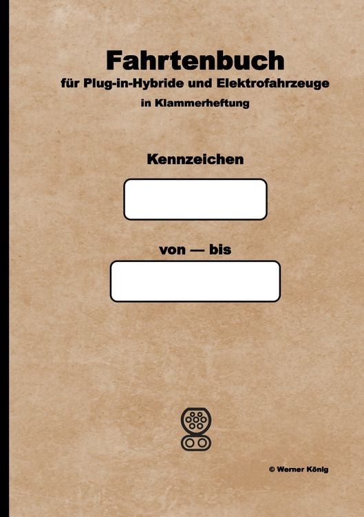 Produktbild: Fahrtenbuch f&uuml;r Plug-in-Hybride und Elektrofahrzeuge