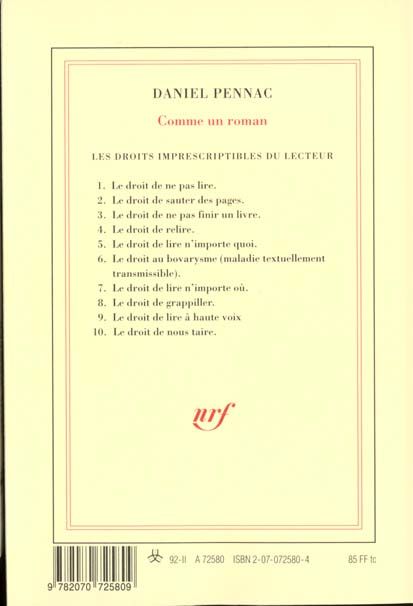 Produktbild: Comme un roman
