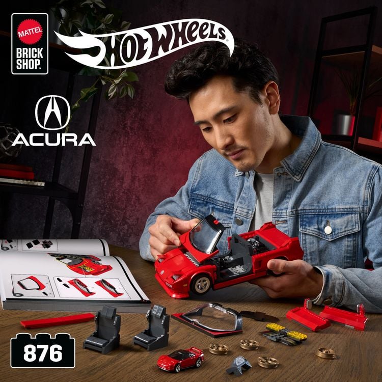 Mattel Brick Shop Hot Wheels '90 Acura NSX Bauset (876 Teile), für