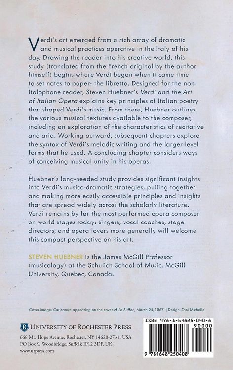 Produktbild: Verdi and the Art of Italian Opera