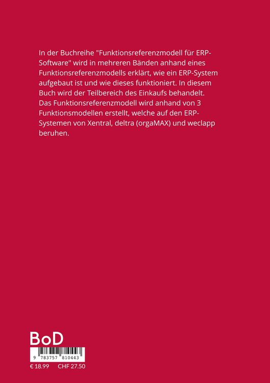 Produktbild: Funktionsreferenzmodell f&uuml;r ERP-Software
