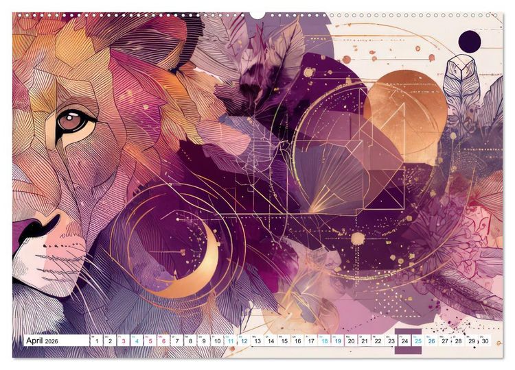 Produktbild: Bohemian Tierzauber (hochwertiger Premium Wandkalender 2026 DIN A2 quer), Kunstdruck in Hochglanz