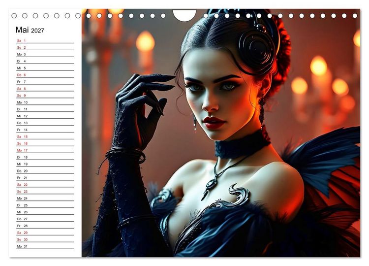 Produktbild: Geheimnisvolle Frauenportr&auml;ts (Wandkalender 2027 DIN A4 quer), CALVENDO Monatskalender