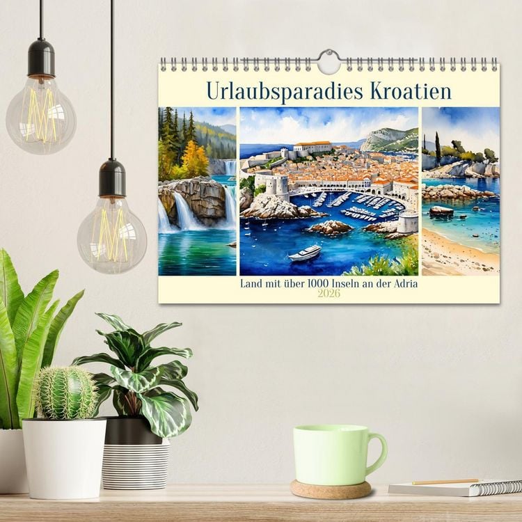 Produktbild: Urlaubsparadies Kroatien (Wandkalender 2026 DIN A4 quer), CALVENDO Monatskalender