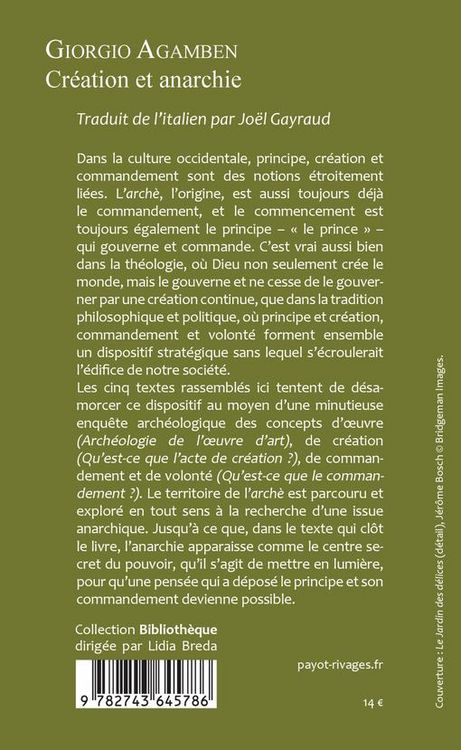 Produktbild: Cr&eacute;ation et anarchie : l'oeuvre &agrave; l'&acirc;ge de la religion capitaliste