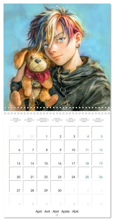 Produktbild: Des peluches - Inspir&eacute;es du style Manga (Calendrier mural carr&eacute; 2026 30x30 cm) Calendrier double avec une page pour vos prises de notes