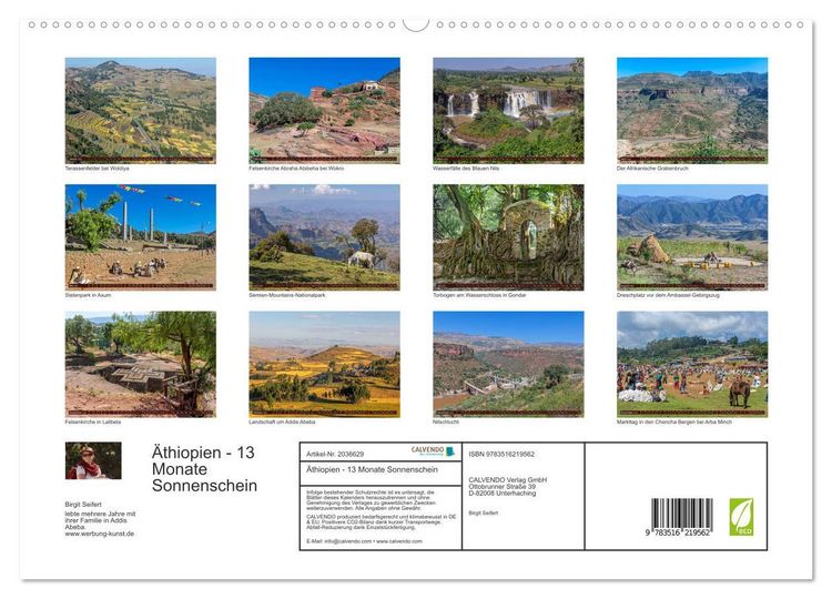 Produktbild: &Auml;thiopien - 13 Monate Sonnenschein (hochwertiger Premium Wandkalender 2026 DIN A2 quer), Kunstdruck in Hochglanz