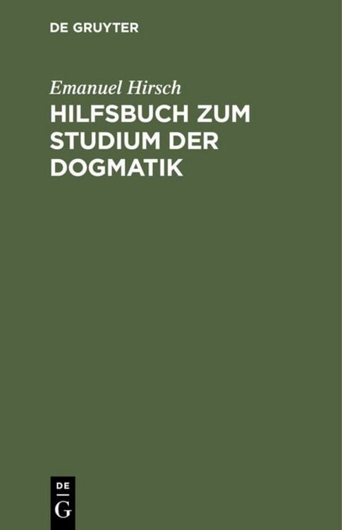 Produktbild: Hilfsbuch zum Studium der Dogmatik