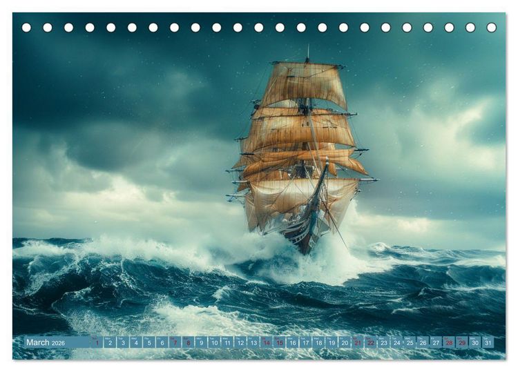 Produktbild: Sailing Through Seasons (Desk Calendar 2026 DIN A5 landscape), CALVENDO 12 Month DeskCalendar