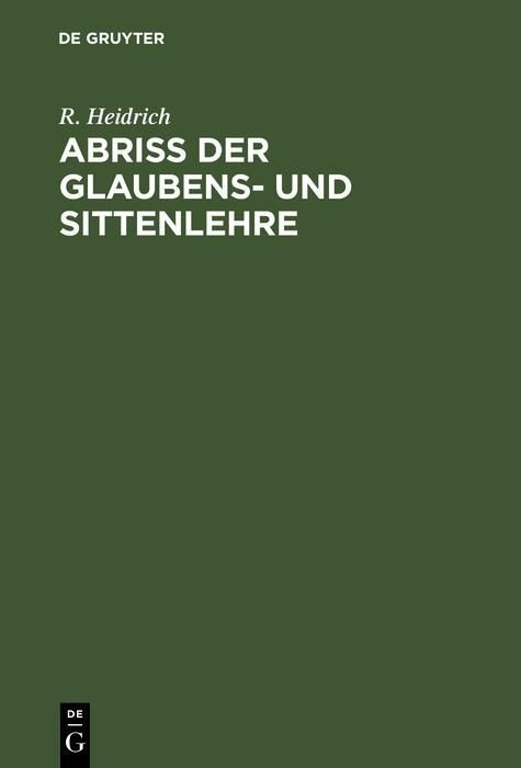 Produktbild: Abri&szlig; der Glaubens- und Sittenlehre