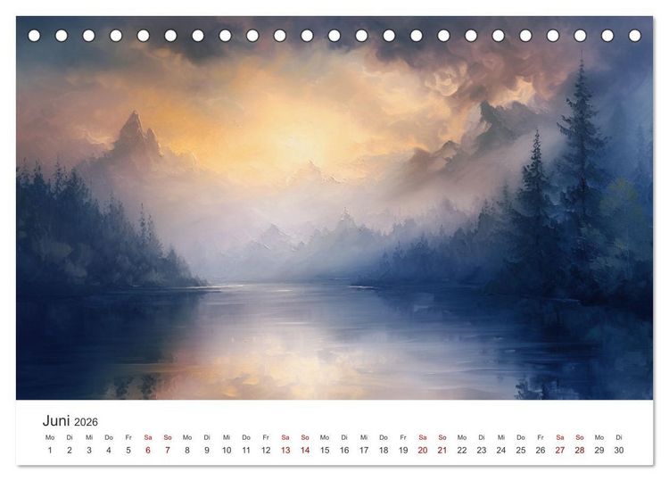 Produktbild: Farben und Licht - Landschaftsmalerei im Jahreskreis (Tischkalender 2026 DIN A5 quer), CALVENDO Monatskalender