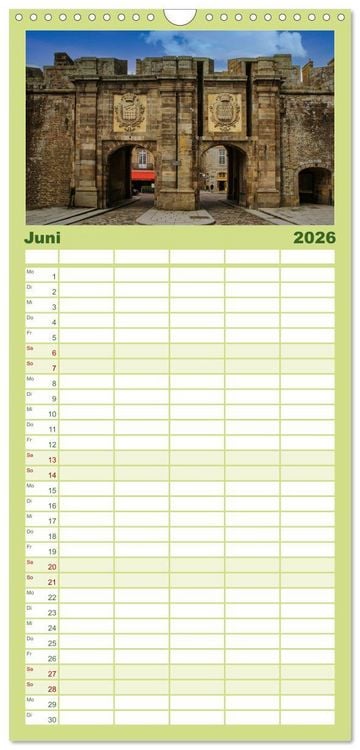 Produktbild: Familienplaner 2026 - Saint-Malo - Ein gut gesch&uuml;tzter Schatz mit 5 Spalten (Wandkalender, 21 x 45 cm) CALVENDO