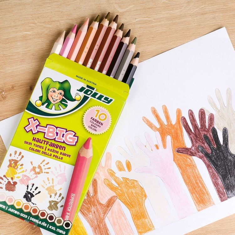 Produktbild: JOLLY Buntstifte X-BIG Hautfarben, 10-er Kartonetui