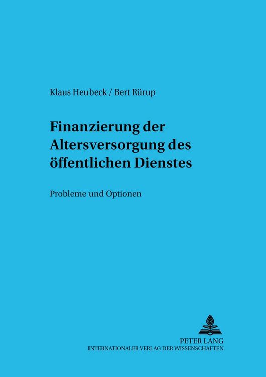 Produktbild: Finanzierung der Altersversorgung des &ouml;ffentlichen Dienstes